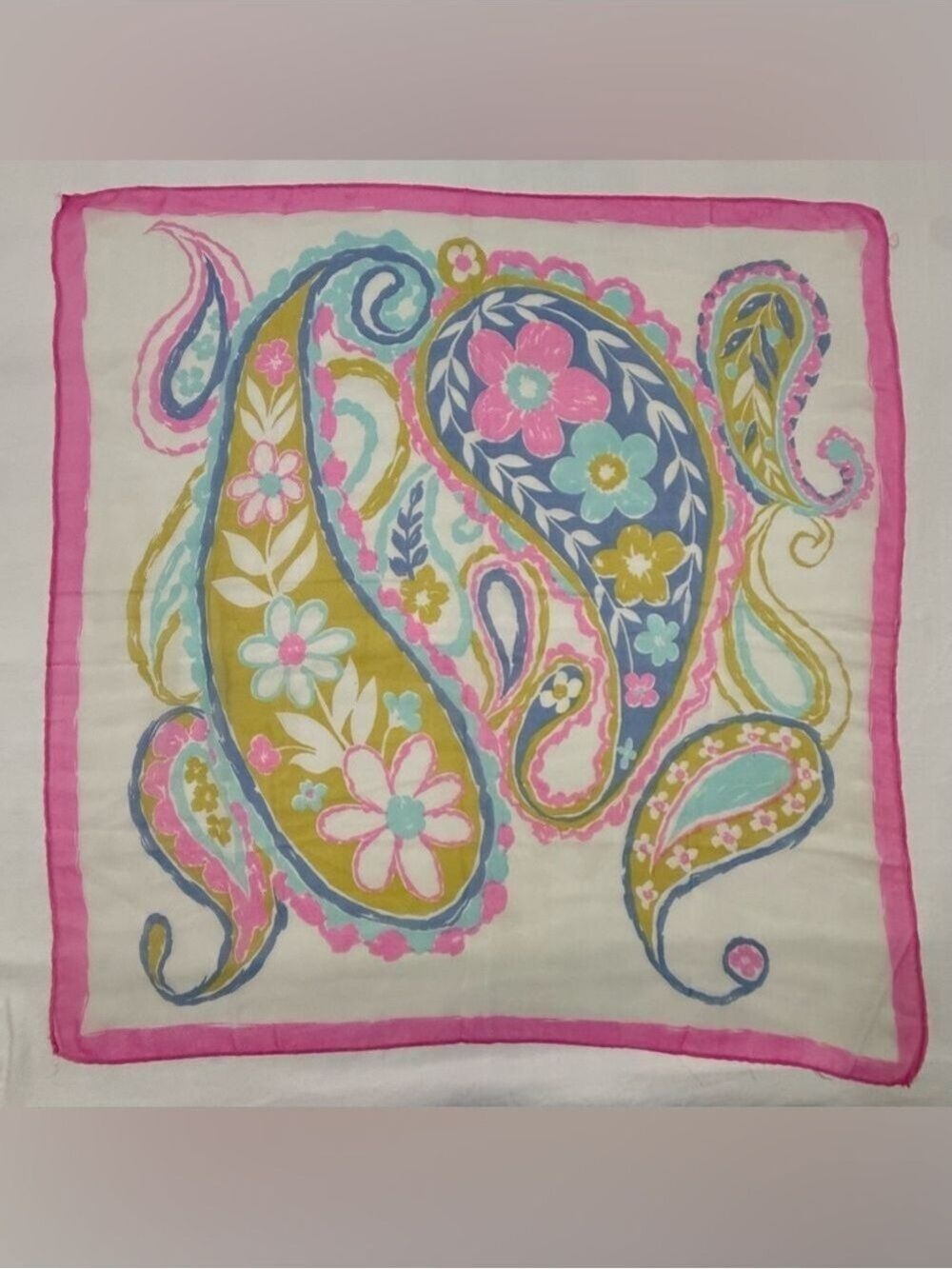 Jones New York Silk Scarf Green Tropical / Paisley / Sheer Japan Bundle Trio